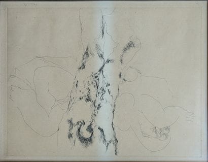 MODERN SCHOOL: SANS-TITRE. Two etchings signed...