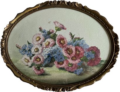 Louis ANDREY (20th century): THROWING ROSES....