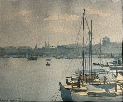 RAYT***: SAILBOAT IN FRONT OF THE MAJOR,...