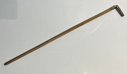 Cane, silver handle chased with an undine...
