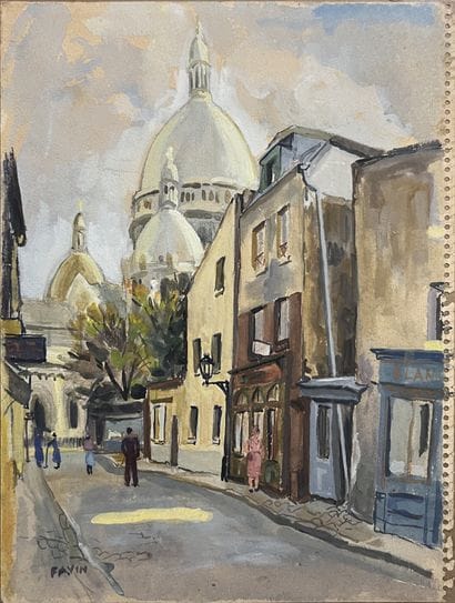Roger FAVIN (1904-1990): RUE DU CHEVALIER...