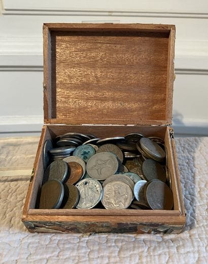 A set of demonetized coins, some silver,...