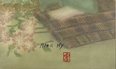 NGUYEN Minh My (born 1923): YOUNG WOMEN HOLDING...