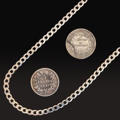 Silver (800) horse chain. Weight: 34.55 g....