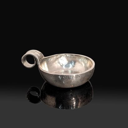 Tastevin in plain silver (800), fluted grip....