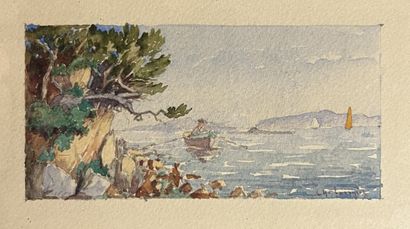 Early 20th century FRENCH SCHOOL: VUE D'ANTIBES,...