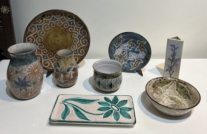 Vallauris ceramics set: - Robert PEROT. Small...