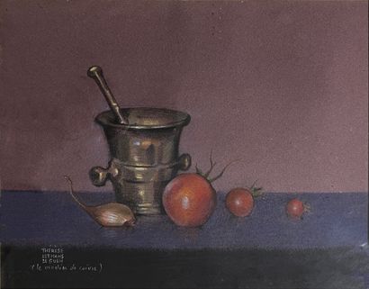 M. GALAND***: NATURE MORTE A L'AIGUIERE ET...