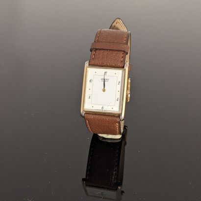 SEIKO men's watch in steel, the rectangular...