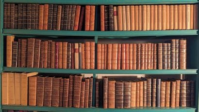 Four volumes in modern brown basane bindings,...