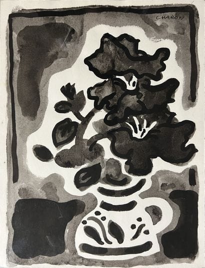 Guy CHARON (1927-2021): FLOWERS IN A VASE....