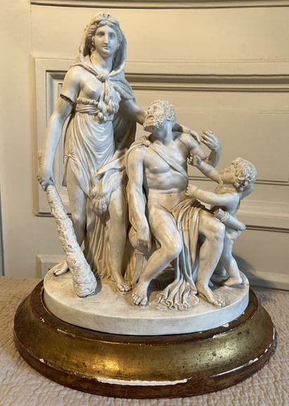 Bisque group representing Hercules and Omphale....