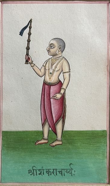 Suite of four Indian paintings depicting...
