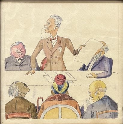 HUMORISTIC SCHOOL: CHEZ LE NOTAIRE. Pen and...