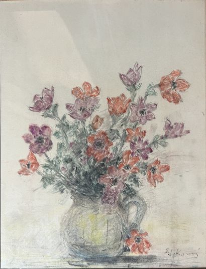 MOLL***: STILL LIFE WITH A VASE OF FLOWERS...