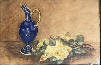 M. GALAND***: NATURE MORTE A L'AIGUIERE ET...