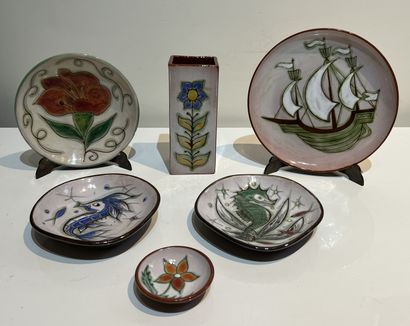 Set of San Vicens ceramics : - Paul BAY....