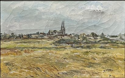 Patrick SOUDAY (born 1953) : VUE DE LA CATHEDRALE...
