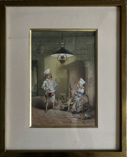 Firmin-Etienne BOUISSET (1859-1925) : JEUNES...