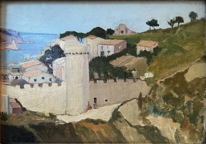 COLLAS***: TOSSA DE MAR. Oil on board, signed...
