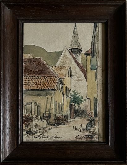 Eugène DELATRE (1864-1938): UNE FERME AU...