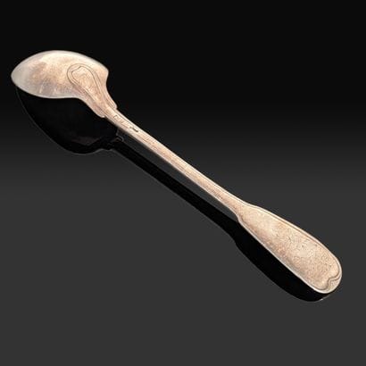 Stew spoon in silver (950), filets pattern,...