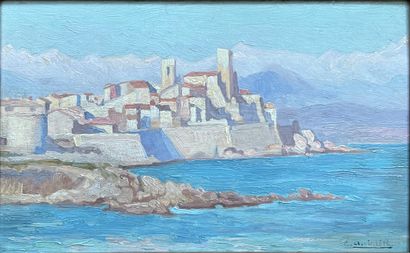 Early 20th century FRENCH SCHOOL: VUE D'ANTIBES,...