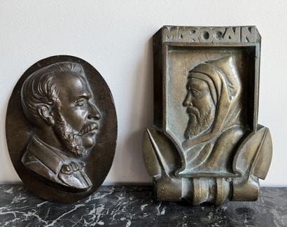 Félix SANZEL (1829-1883). Médaillon en bronze...