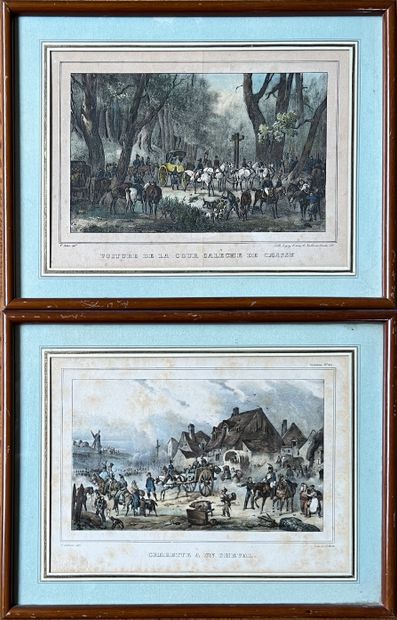 Paire de gravures en couleurs : de la suite...