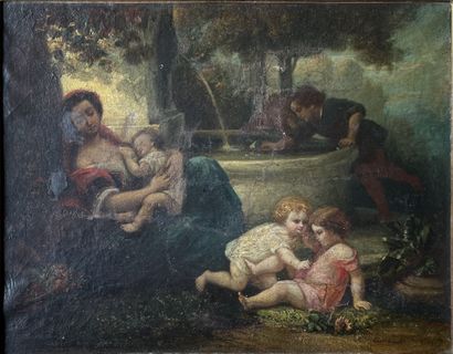 Amaury BUCHER*** : MERE ET ENFANTS PRES D'UNE...