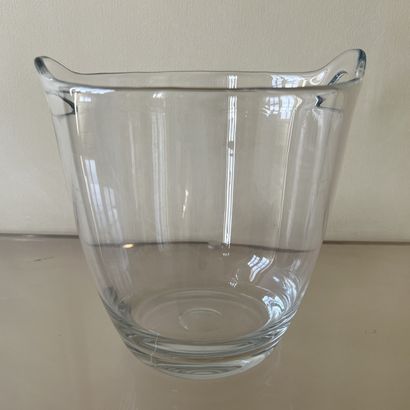 Crystal refreshment bucket. H. 22 cm - D....
