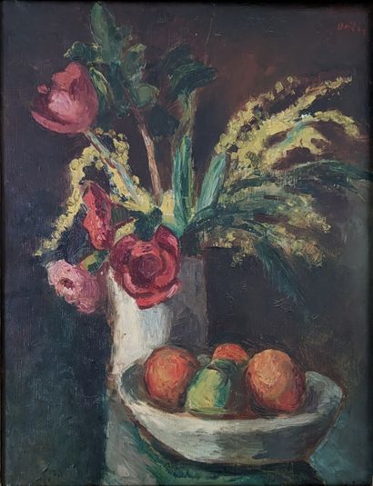 ORTIZ*** : NATURE MORTE AU BOUQUET DE FLEURS...