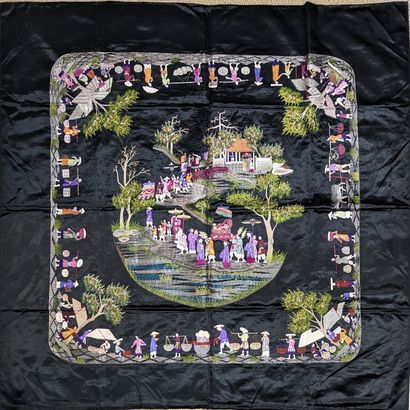 China, 20th century. Rectangular piece in...
