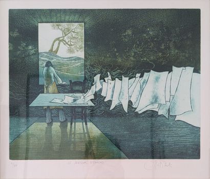Ensemble de lithographies et aquatintes par...