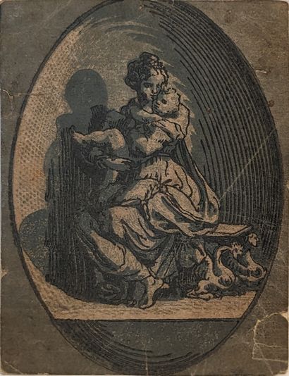 Lot : - gravure en noir « La Soirée des Thuileries...