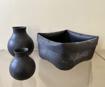 Henriette MELCHIORSEN. Two vases in soft...
