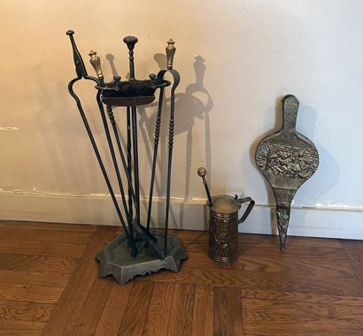 Fireplace set: set including shovel, tweezers,...