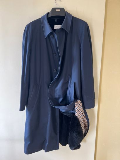 Canton, Lausanne. Blue canvas overcoat with...