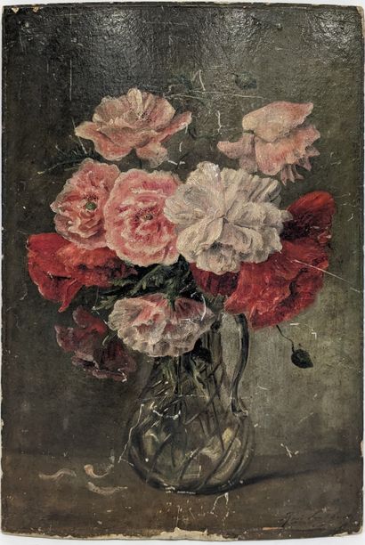 Ecole FRANCAISE du XIXe siècle : BOUQUET...