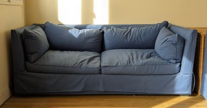 Pair of convertible sofas, upholstered in...