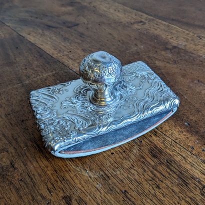 Silver (925) mounted blotter, decorated with...