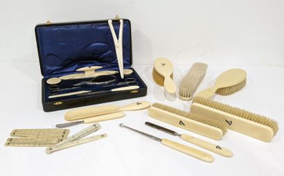 Manicure set or part of a toiletry set. Bakelite®...
