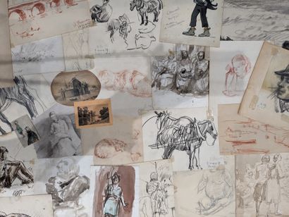 René THOMSEN (1897-1976) : ETUDES ET CROQUIS....