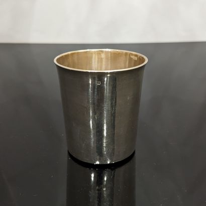 Sterling silver straight tumbler (925). Weight:...