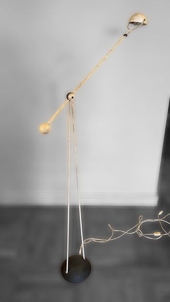 Paolo PIVA. Floor lamp model Yuki, the hemispherical...