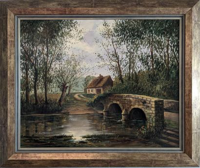 Raymond QUENCE (né en 1932) : LE PETIT PONT....