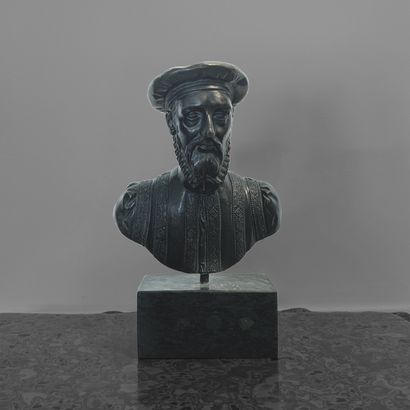 19th century school. Bust representing Bernard...