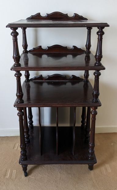 Pair of reversed back armchairs, blackened...