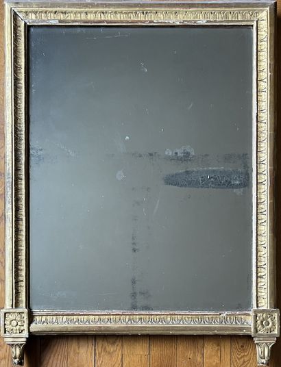 Mirror with gilded wood surround, decorated...