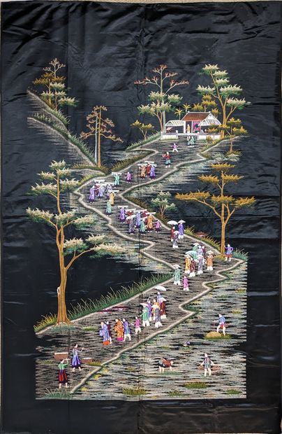 China, 20th century. Rectangular piece in...